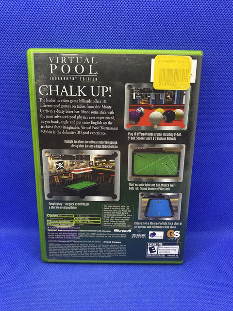 Virtual Pool: Tournament Edition (Microsoft Original Xbox, 2005) Complete Tested