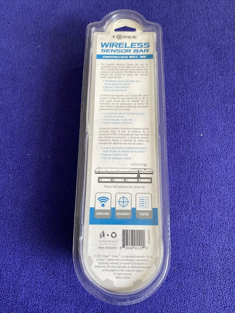 NEW! Tomee Wireless Controller Sensor Bar For Nintendo Wii / Wii U - Sealed!