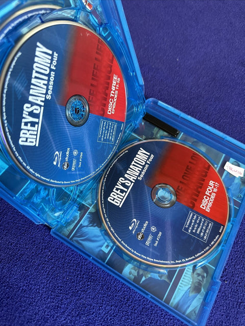 Greys Anatomy - The Complete Fourth Season (Blu-ray Disc, 4-Disc Set) Season 4