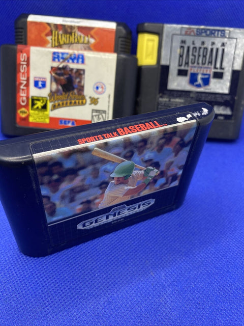 Lot of 6 Baseball Games - Sega Genesis - Hardball, MLBPA, World Series - Tested!
