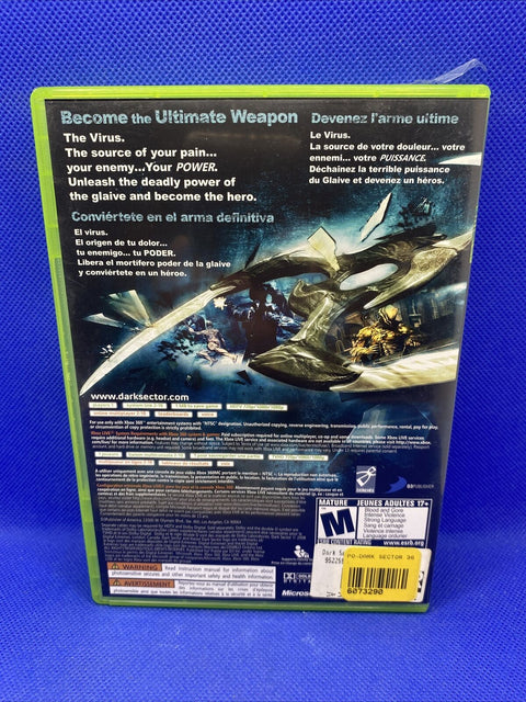 Dark Sector (Microsoft Xbox 360, 2008) CIB Complete - Tested!