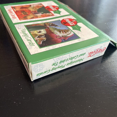NEW! Vintage Coca-Cola Playing Cards + Tin - Limited Edition Santa 1999 Bicycle