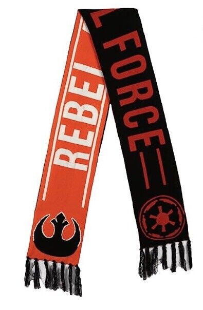 NEW! Star Wars Rebel Imperial Force Logo Jacquard Scarf - NWT