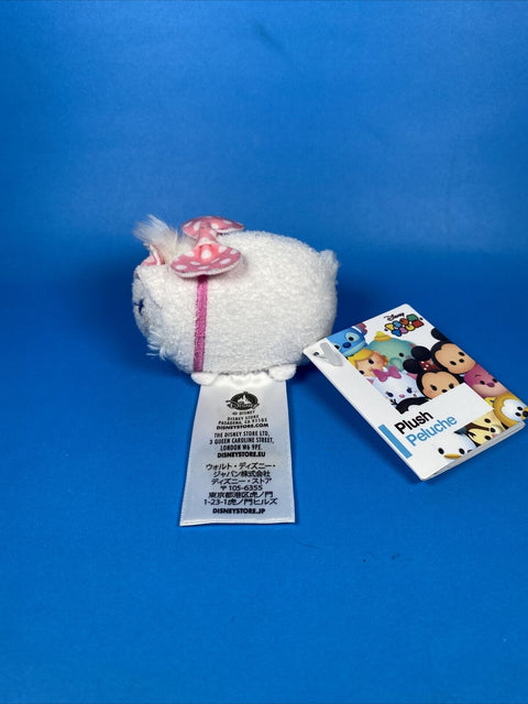 NEW! Disney Tsum Tsum 3.5” Mini Plush - White Marie Polka Dot Bow The Aristocats