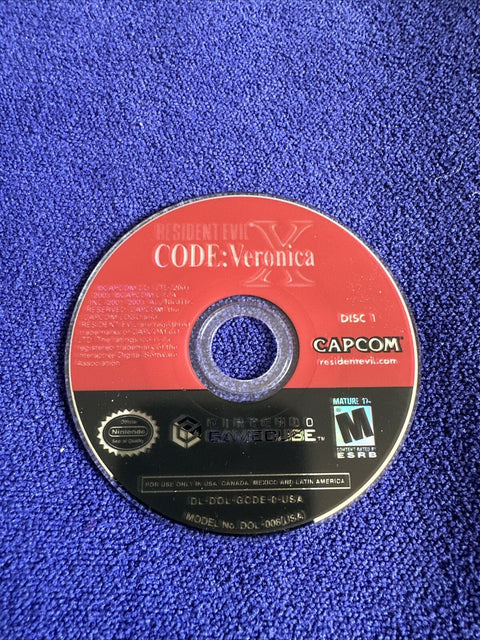 Resident Evil - Code Veronica X (Nintendo GameCube, 2003) Disc 1 Only - Tested!
