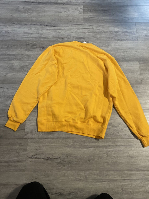 Champion Sweater Womens Medium Yellow Ladies Pullover Crewneck - Size M