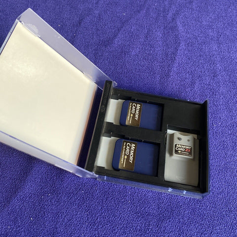 PlayStation 1 PS1 Performance 3 Memory Card Lot + 2X - CIB Complete