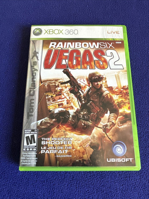 Tom Clancy's Rainbow Six: Vegas 1 + 2 Lot (Microsoft Xbox 360) Both Complete!