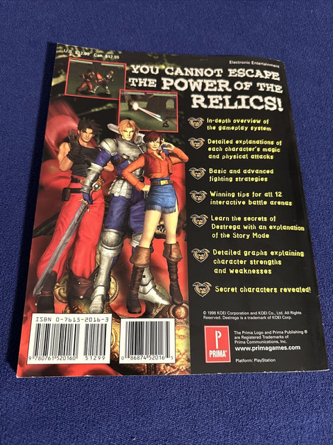 Destrega Official Prima Strategy Game Guide - PlayStation 1 PS1