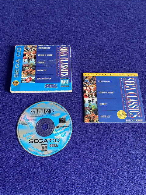 Sega Classics Arcade Collection - Sega CD - Authentic w/ Manual - Tested!