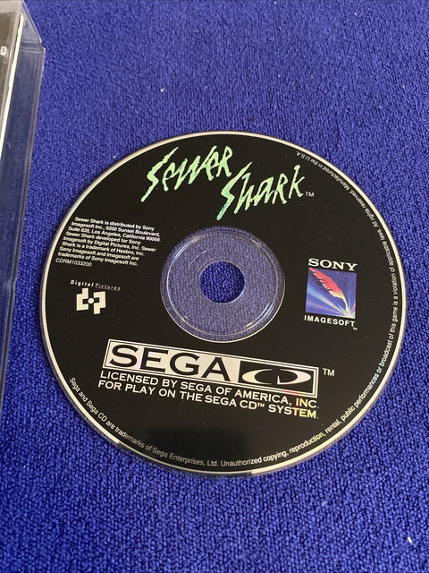 Sewer Shark (Sega CD, 1992) Big Box Black Version - Authentic + Tested w/ Manual