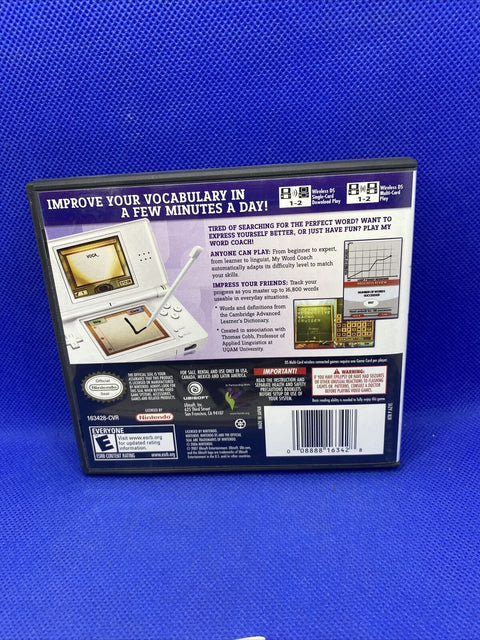 My Word Coach (Nintendo DS, 2007) CIB Complete, Tested, Working!