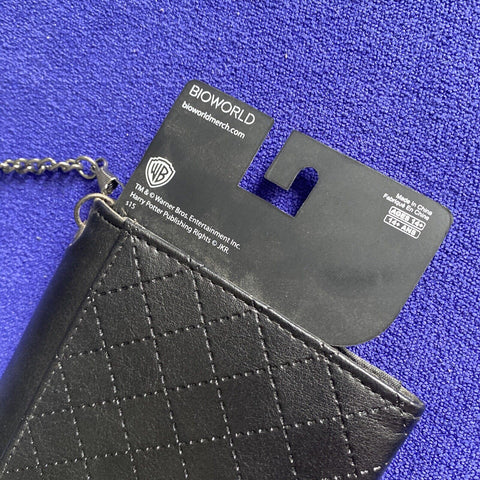 NEW! Harry Potter Deathly Hallows Faux Leather Purse Wallet + Chain Button Close