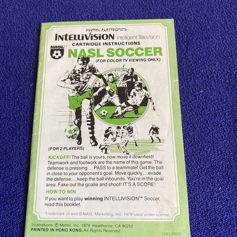 NASL Soccer - Intellivision Mattel - Complete in Box CIB w/ Overlays