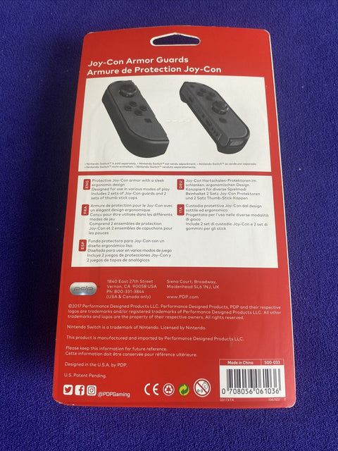 Nintendo Switch Joy-Con Controller Shell Armor Protective Guards - Yellow Black