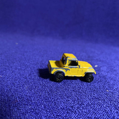Tootsietoy Jeep CJ Yellow Pickup Safari Truck 2” Chicago USA 1969