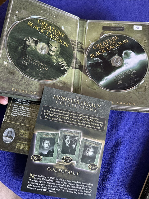 Horror The Legacy Collection DVD Lot - The Mummy Wolf Man Creature Black Lagoon