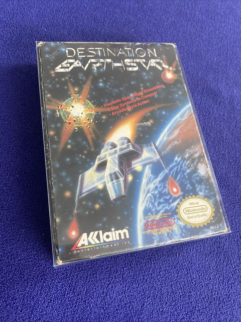 Destination Earthstar (Nintendo NES, 1990) In Box, No Manual - Tested!