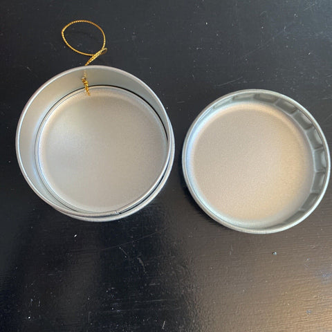 Vintage Coca-Cola Bottle Cap Tin + Ornamenet - Trim a Tree Collection Santa