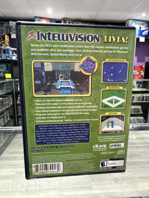 Intellivision Lives (Sony PlayStation 2) PS2 CIB Complete *water damaged cover*