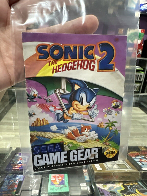 *Manual Only* Sonic The Hedgehog 2 (Sega Game Gear) Instruction Booklet