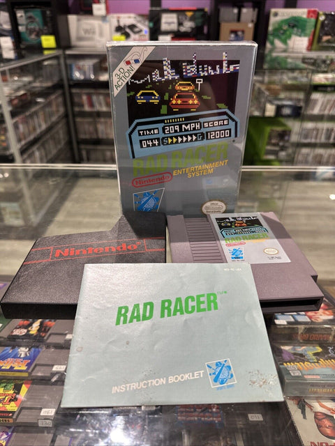 Rad Racer (Nintendo Entertainment System, 1987) NES CIB Complete Tested!