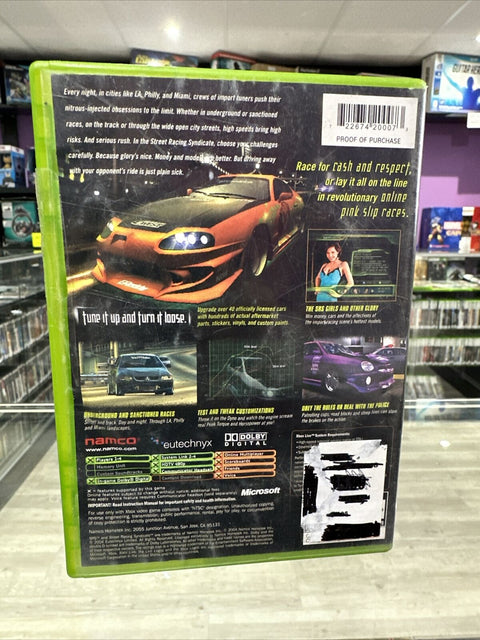 SRS: Street Racing Syndicate (Microsoft Original Xbox, 2004) No Manual Tested!