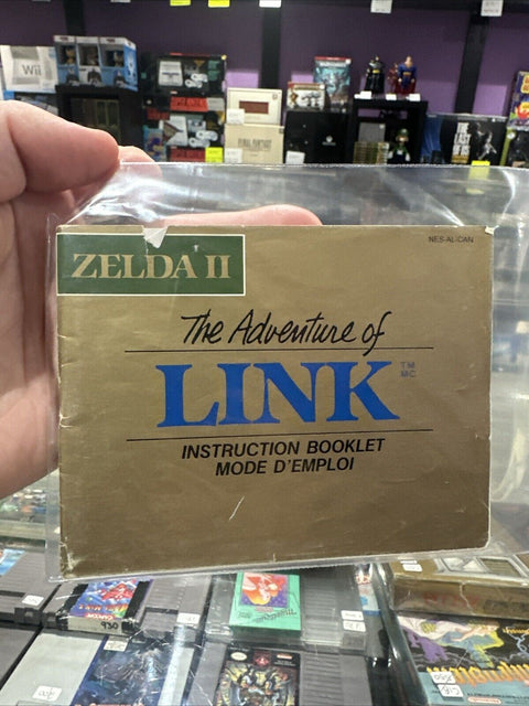 Zelda II The Adventure Of Link Instruction Booklet NES-AL-CAN Manual Only