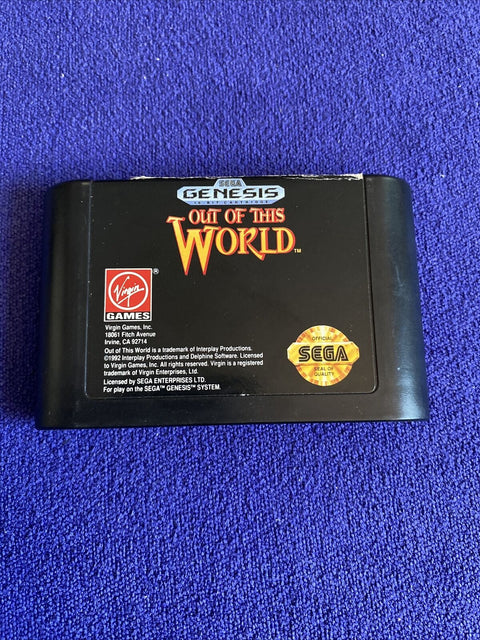 Out of This World (Sega Genesis, 1994) Authentic CIB Complete - Tested!