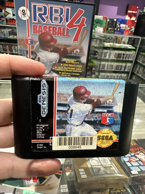 R.B.I. Baseball 4 (Sega Genesis, 1992) CIB Complete Tested!