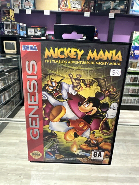 Mickey Mania: The Timeless Adventures of Mickey Mouse (Sega Genesis) In Box