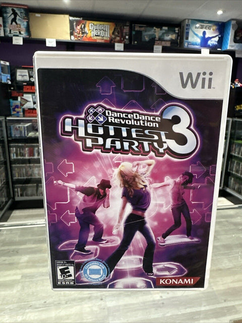 Dance Dance Revolution: Hottest Party 3 (Nintendo Wii, 2009) CIB Complete Tested