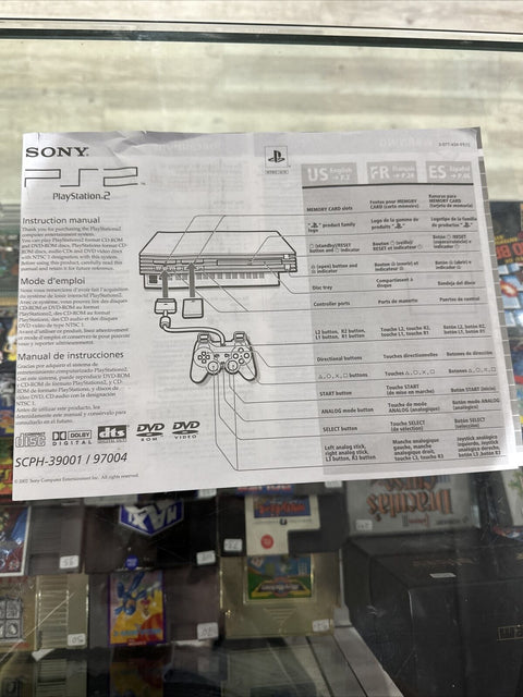 Sony PlayStation 2 PS2 Console System Instruction Manual Booklet (SCPH-39001)