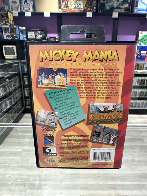 Mickey Mania: The Timeless Adventures of Mickey Mouse (Sega Genesis) In Box