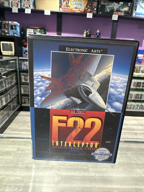 F22 Interceptor (Sega Genesis, 1991) Box Damage - Tested!