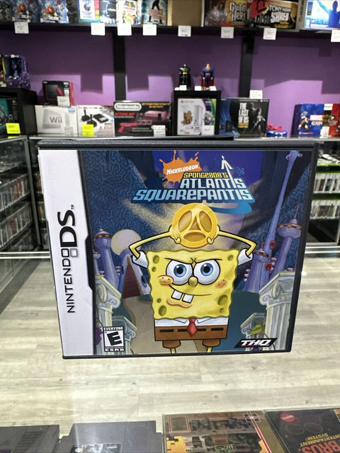 SpongeBob's Atlantis SquarePantis (Nintendo DS, 2008) CIB Complete Tested!