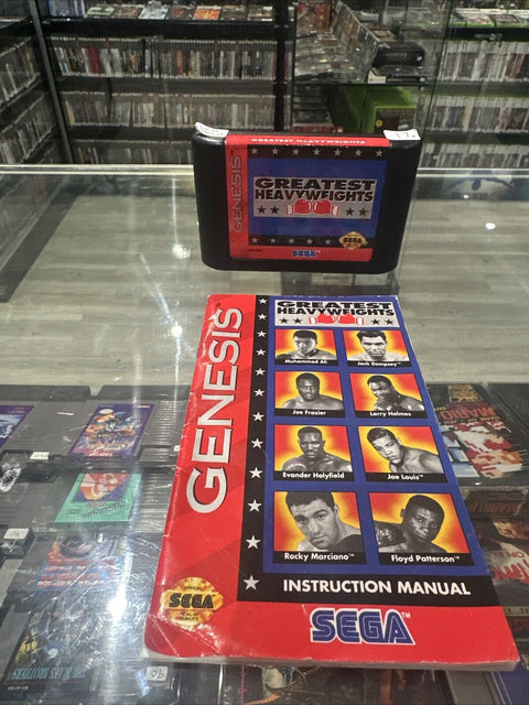 Greatest Heavyweights (Sega Genesis, 1993) With Manual - Tested!