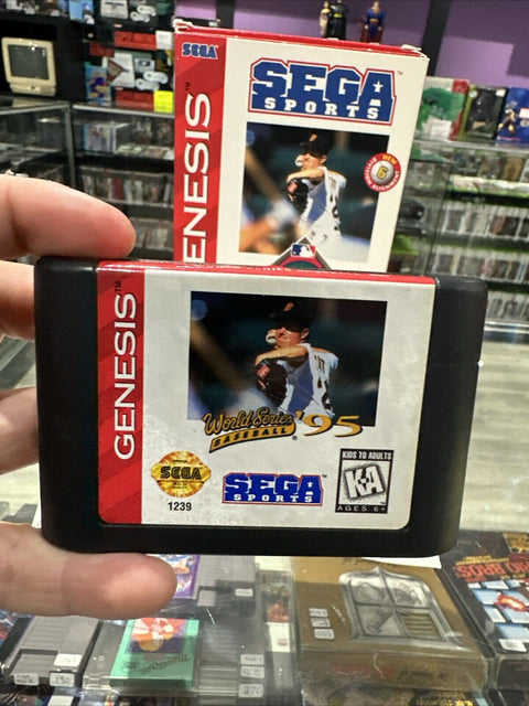 World Series Baseball '95 (Sega Genesis, 1995) Cardboard Box - Tested!