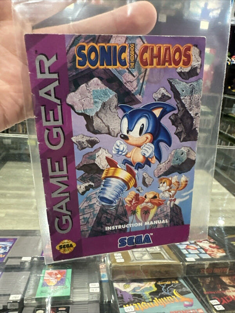 *Manual Only* Sonic Chaos - Sega Game Gear - Instruction Booklet