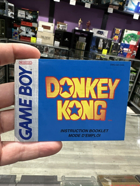 Donkey Kong (Nintendo Game Boy) Authentic Instruction Manual ONLY - No Game