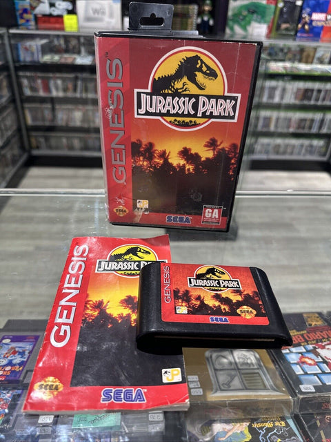 Jurassic Park (Sega Genesis, 1993) CIB Complete Tested!