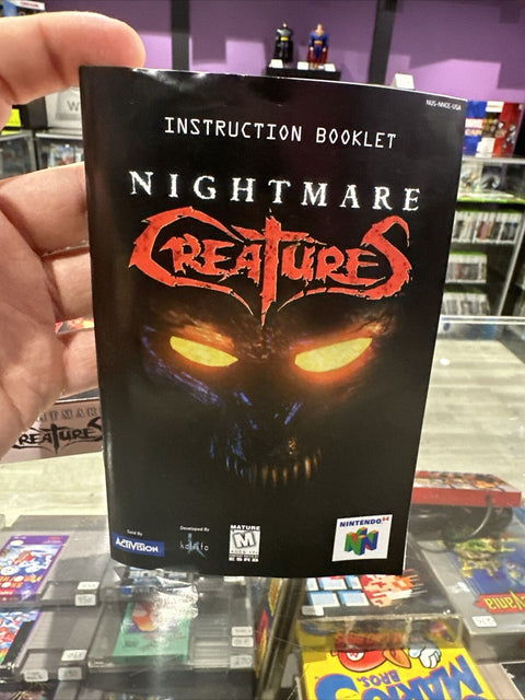 Nightmare Creatures (Nintendo 64, 1998) N64 CIB Complete Tested!