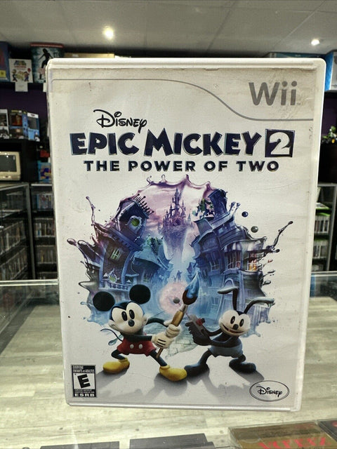 Disney Epic Mickey 2: The Power of Two (Nintendo Wii, 2012) Complete CIB Tested!