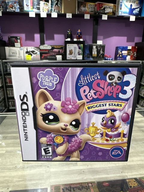 Littlest Pet Shop 3: Biggest Stars - Purple Team (Nintendo DS, 2010) Complete!