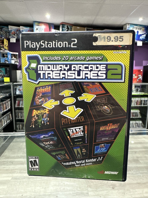 Midway Arcade Treasures 2 (Sony PlayStation 2, 2004) PS2 CIB Complete Tested!