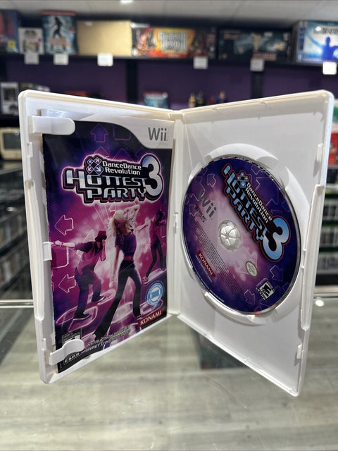 Dance Dance Revolution: Hottest Party 3 (Nintendo Wii, 2009) CIB Complete Tested