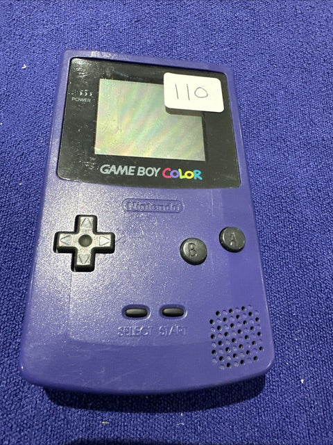 Nintendo Game Boy Color Grape Handheld System - GBC Tested - New Batt Cover