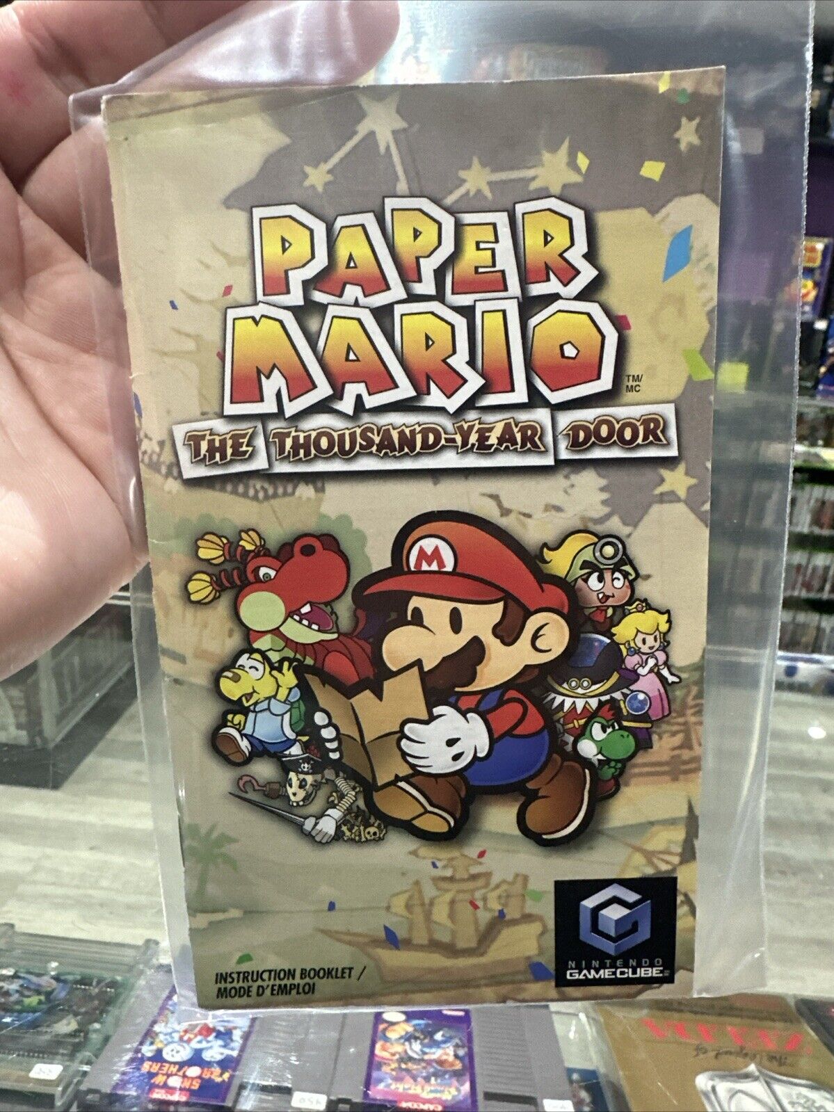 Paper deals Mario Gamecube Game, Case, and Manual