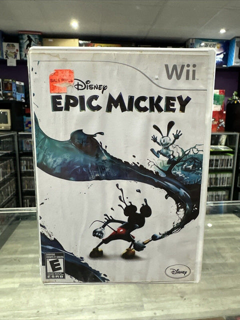 Disney’s Epic Mickey (Nintendo Wii) *Water Damage* CIB Complete Tested!