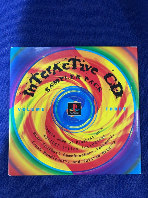 Interactive CD Volume 3 Sampler Pack Demo Disc (Sony Playstation 1, 1996) Tested